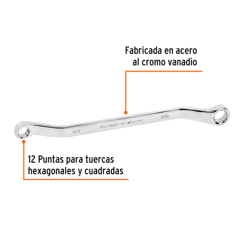 Llave de estrías 3/8 x 7/16' x 181 mm largo, Truper Expert | LL-8180 | 15750