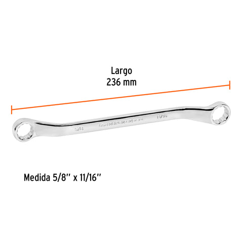 Llave de estrías 5/8 x 11/16' x 236 mm largo, Truper Expert | LL-8182 | 15752
