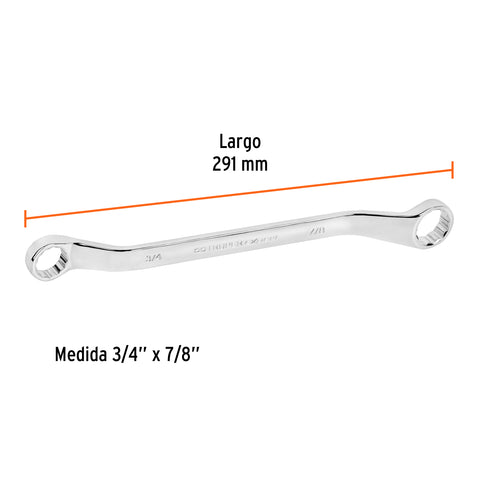 Llave de estrías 3/4 x 7/8' x 291 mm largo, Truper Expert | LL-8184 | 15753