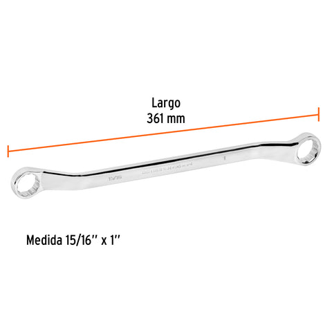 Llave de estrías 15/16 x 1' x 361 mm largo, Truper Expert | LL-8185 | 15754