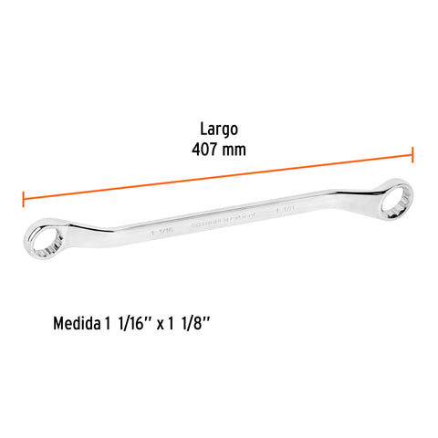 Llave de estrías 1-1/16 x 1-1/8' x 407 mm largo, Expert | LL-8186 | 15756