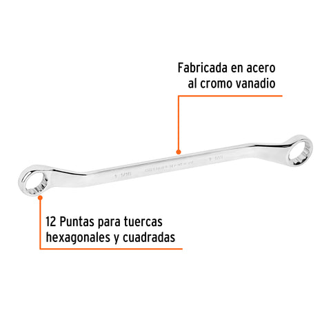 Llave de estrías 1-1/16 x 1-1/8' x 407 mm largo, Expert | LL-8186 | 15756