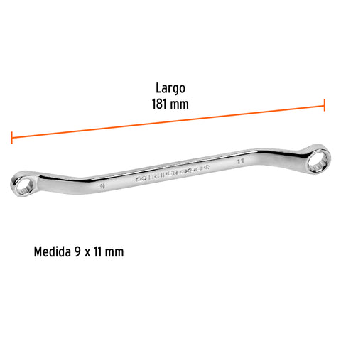 Llave de estrías 9 x 11 x 181 mm largo, Truper Expert | LL-80911 | 15760
