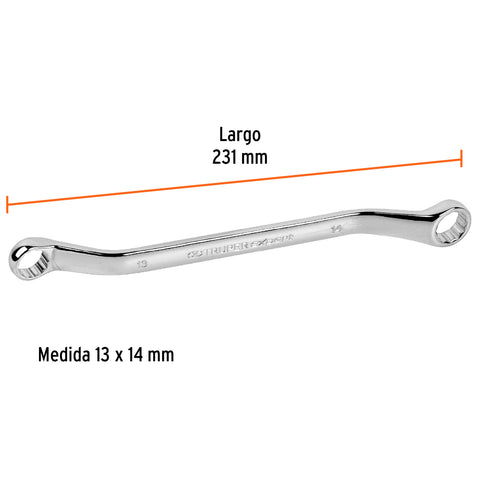 Llave de estrías 13 x 14 x 231 mm largo, Truper Expert | LL-81314 | 15762