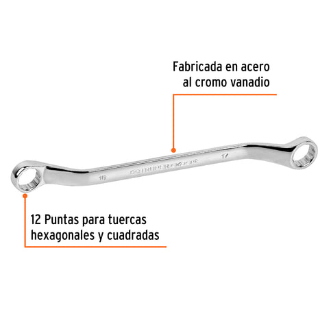 Llave de estrías 16 x 17 x 236 mm largo, Truper Expert | LL-81617 | 15763