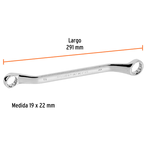 Llave de estrías 19 x 22 x 291 mm largo, Truper Expert | LL-81922 | 15764