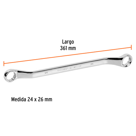 Llave de estrías 24 x 26 x 361 mm largo, Truper Expert | LL-82426 | 15765