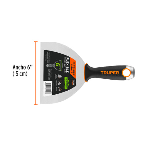 Espátula flexible 6' acero inoxidable, Comfort Grip, EXPERT | ET-6FX | 15854