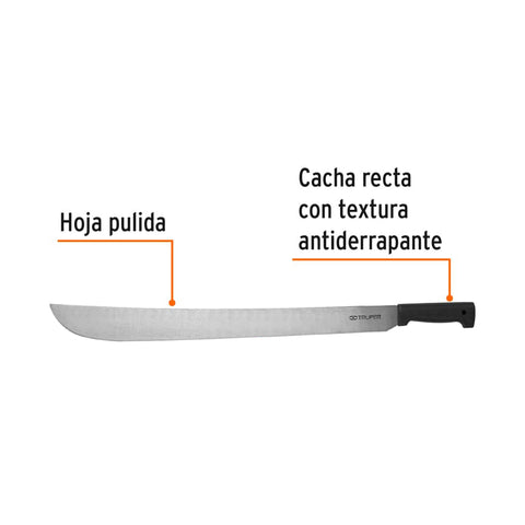 Machete estándar 24' cacha negra inyectada, Truper | T-460-24B | 15868