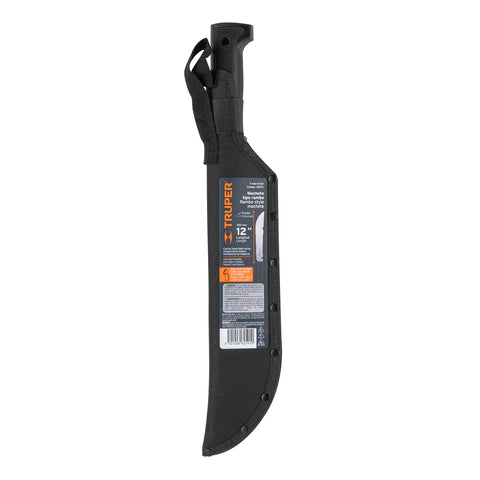 Machete rambo 12', cacha inyectada negra, con funda, TRUPER | T-460-12XB | 15870