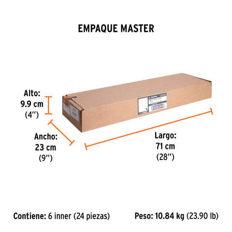 Machete estándar 18' cacha naranja remachada, Truper | T-460-18P | 15885