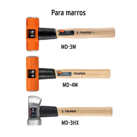 Mango de 12' para marros de 2 a 4 lb, Truper | MG-MD-4 | 15906