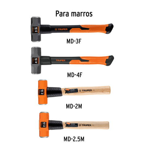 Mango de 12' para marros de 2 a 4 lb, Truper | MG-MD-4 | 15906
