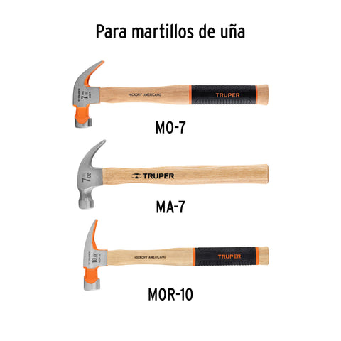 Mango para martillos de uña MO-7, MA-7 y MOR-10, 12', Truper | MG-MO-7 | 15909