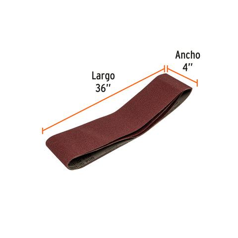 Caja con 3 bandas de lija 4' x 36' grano 100 para PUL 4x6 | R45-PUL-4X6 | 16155