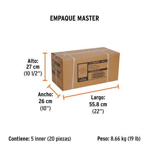 Caja con 3 bandas de lija 4' x 36' grano 60 para PUL 4x6 | B60-PUL-4X6 | 16169