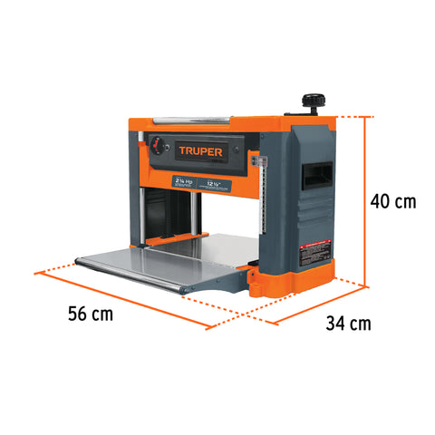 Cepillo portátil 12-1/2', 2-1/4 HP (1600 W), Truper | CEP-12 | 16240
