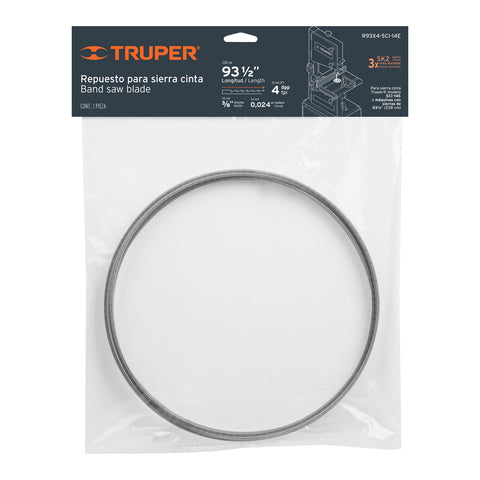 Repuesto sierra 93' x 4 dpp, para sierra cinta SCI-14E | R93X4-SCI-14E | 16287