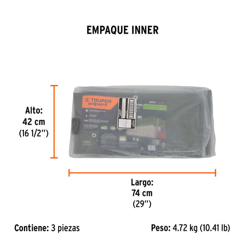 Lona uso rudo 2 x 3 m, verde olivo, 240 g/m2, TRUPER EXPERT | LT-23X | 16373