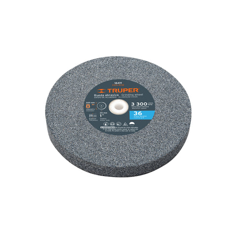 Rueda abrasiva p/esmeril 8'x25mm, óxido aluminio, grano 36 | PIES-8136 | 16411