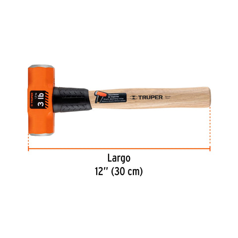 Marro octagonal 3 lb, mango de madera 12', Truper | MD-3M | 16507
