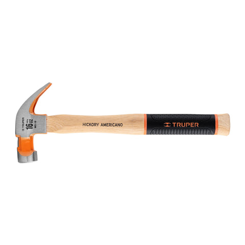 Martillo pulido 16 oz uña curva, mango hickory, Truper Grip | MO-16 | 16654