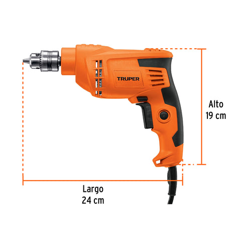 Taladro 3/8', 400W, TRUPER PRO | TAL-3/8A2 | 16708