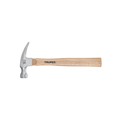 Martillo pulido, 16 oz, uña recta, mango madera, TRUPER | 42430 | 16754