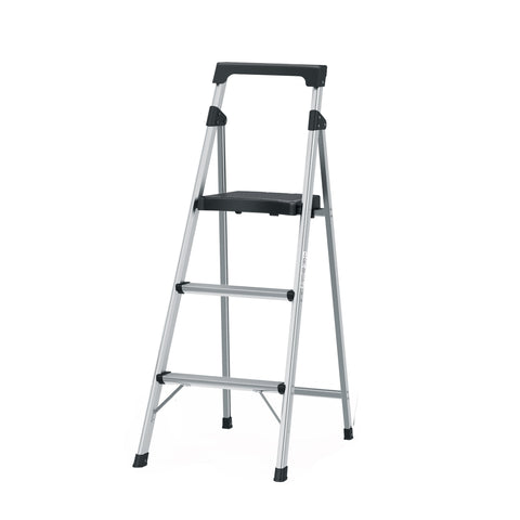 Escalera tubular plegable, 3 peldaños, aluminio, Truper | ESTU-3A | 16764