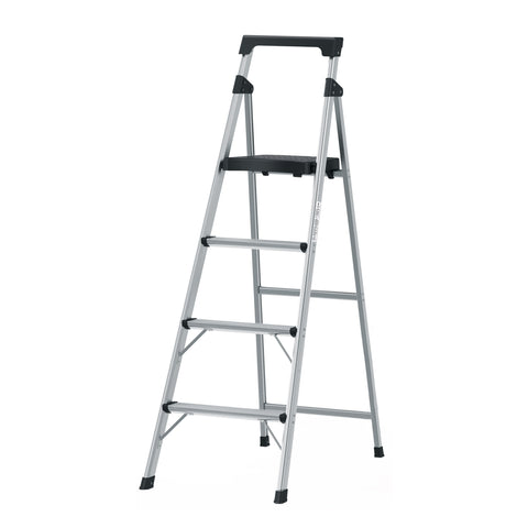 Escalera tubular plegable, 4 peldaños, aluminio, Truper | ESTU-4A | 16765