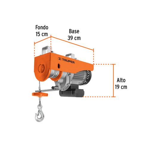 Polipasto eléctrico de 600 kg, Truper | POLE-600 | 16846
