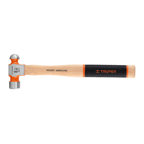 Martillo pulido de bola 8 oz mango hickory, Truper Grip | MB-8 | 16900