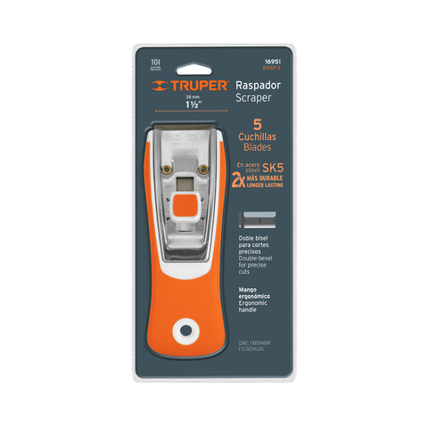 Raspador con cuchillas de 1-1/2', mango ergonómico, TRUPER | RASP-2 | 16951
