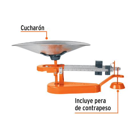 Báscula capacidad 10 kg mecánica con cucharón, Truper | BAS-10M | 17084