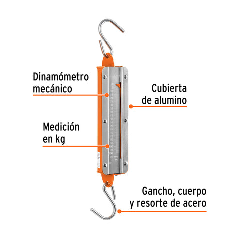 Báscula capacidad 100 kg romana de resorte, Truper | BAS-100R | 17088