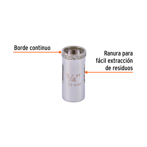 Brocasierra diamante 3/4' borde continuo, Truper | COAZ-3/4 | 17124