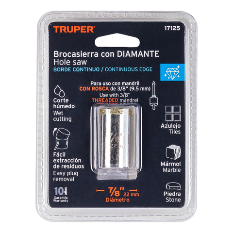 Brocasierra diamante 7/8' borde continuo, Truper | COAZ-7/8 | 17125