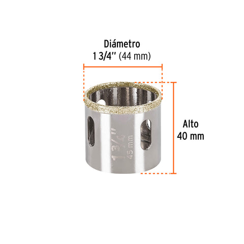 Brocasierra diamante 1-3/4' borde continuo, Truper | COAZ-1-3/4 | 17131