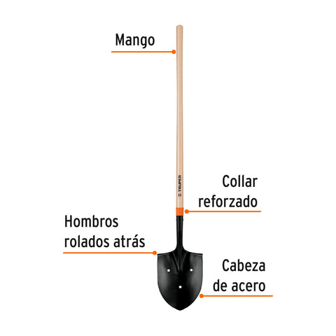 Pala irrigación T-2000 3 perforaciones mango largo 45' | PIR-3P | 17187