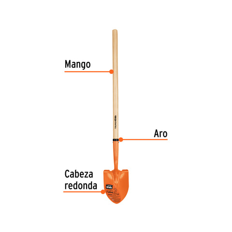 Pala redonda para niños con mango de 30', Truper | PRL-KID | 17239