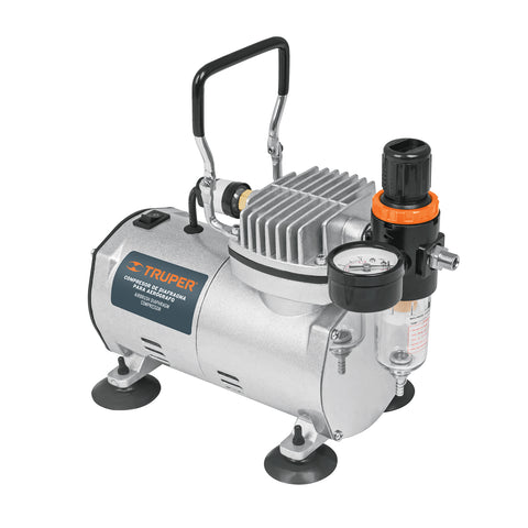 Compresor libre de aceite, para aerografo,1/5HP,127V, TRUPER | COMP-AERO | 17247