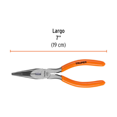 Pinza de punta y corte 7' mango de PVC, Truper | T203-7 | 17315