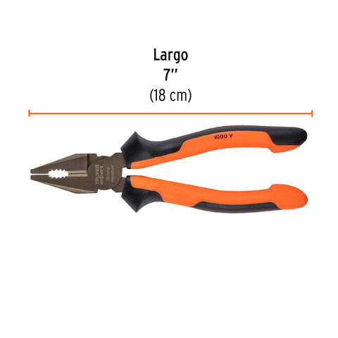 Pinza para electricista 7' alta palanca, Comfort Grip,Expert | T201-7X | 17329