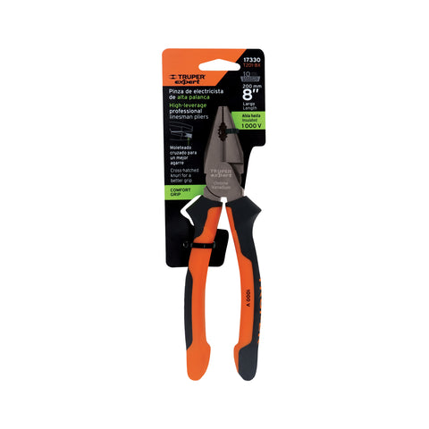 Pinza para electricista 8' alta palanca,Comfort Grip,Expert | T201-8X | 17330