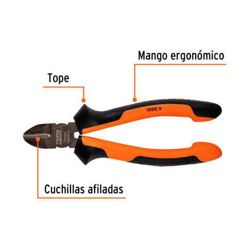 Pinza corte diagonal 6' alta palanca, Comfort Grip, Expert | T202-6X | 17331