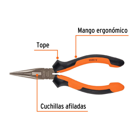 Pinza punta y corte 6' mango Comfort Grip, Truper Expert | T203-6X | 17334