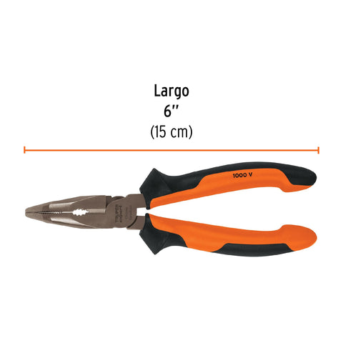 Pinza punta curva 6' mango Comfort Grip, Truper Expert | T302-6X | 17337