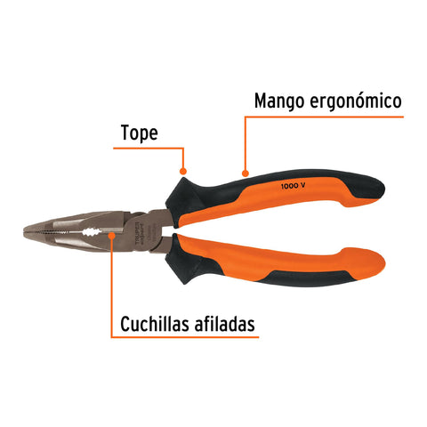 Pinza punta curva 6' mango Comfort Grip, Truper Expert | T302-6X | 17337