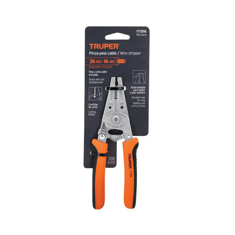 Pinza 6' pela cables, 26 a 16 AWG, TRUPER | PE-CA-6 | 17356