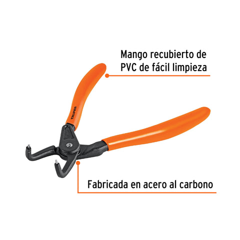 Pinza punta a 90° 6-3/4' para cerrar anillos, mango de PVC | PA-367 | 17362